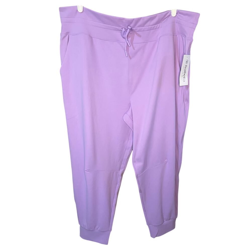 Isabella Active Wear Drawstring Jogger Size 2X in Viola Purple